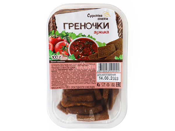 Сурские гренки с Аджикой (100 гр) в Звенигороде